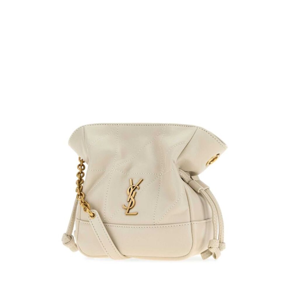 Saint Laurent Women Sand Leather Mini Jamie Bucket Bag - Picture 2 of 2